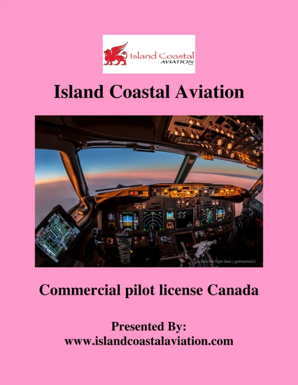 Commercial pilot license Canada