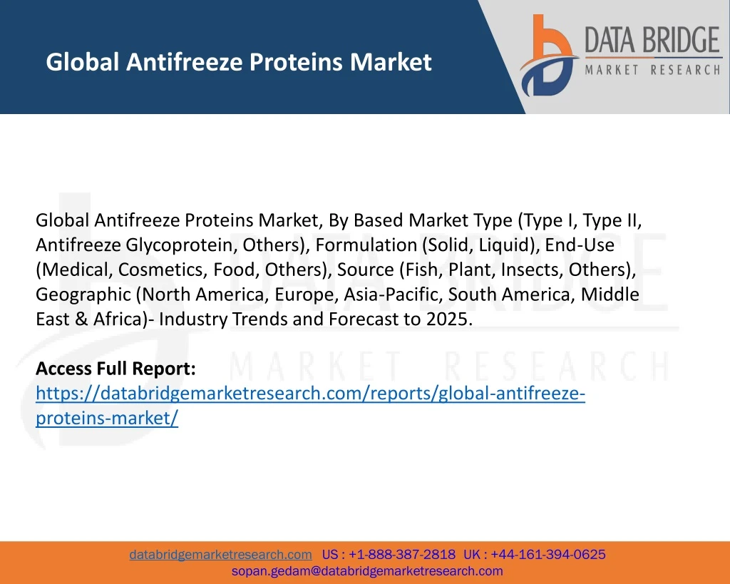 global antifreeze proteins market