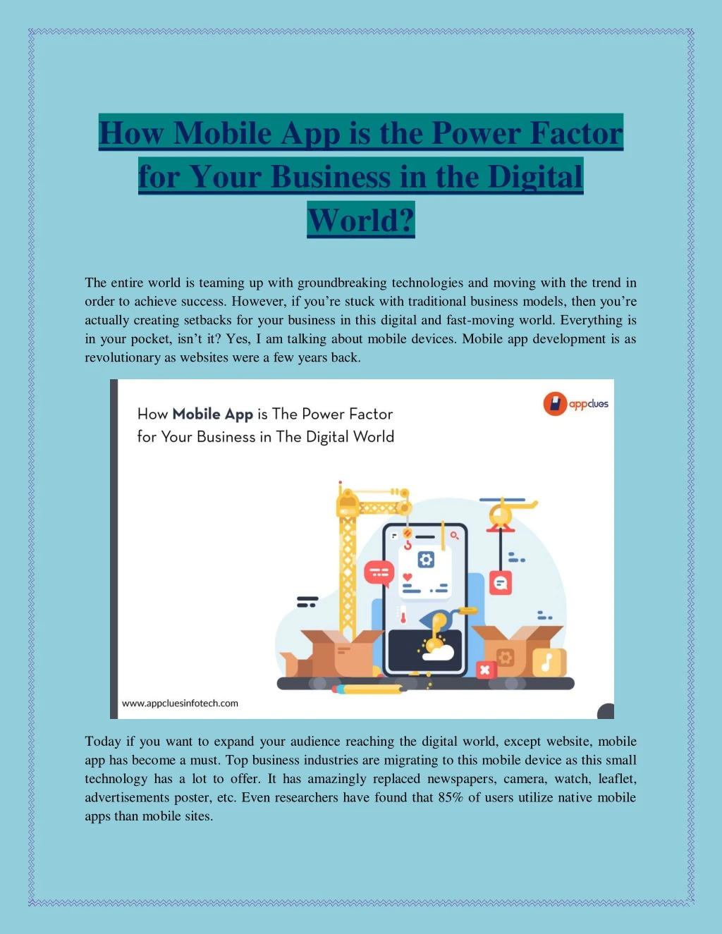 how mobile app is the power factor for your