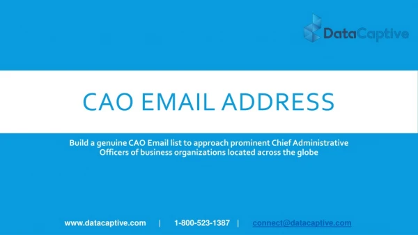 How do I get a genuine email database of Chief Administrative Officer