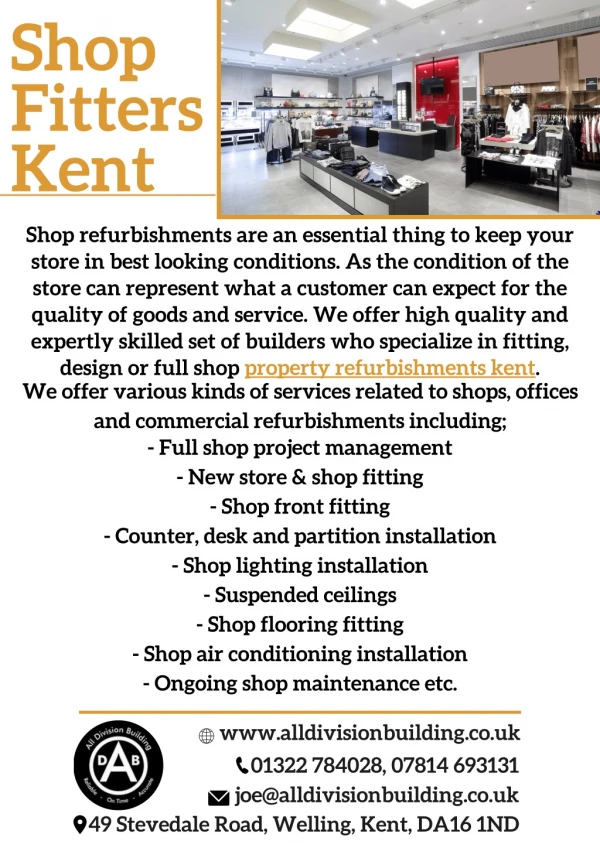 shop fitters kent