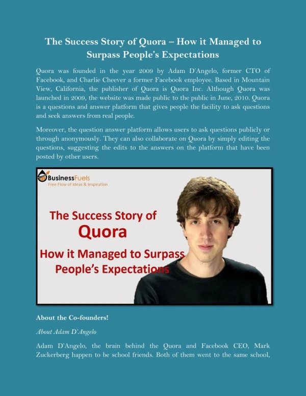 The Success Story of Quora – How it Managed to Surpass People’s Expectations