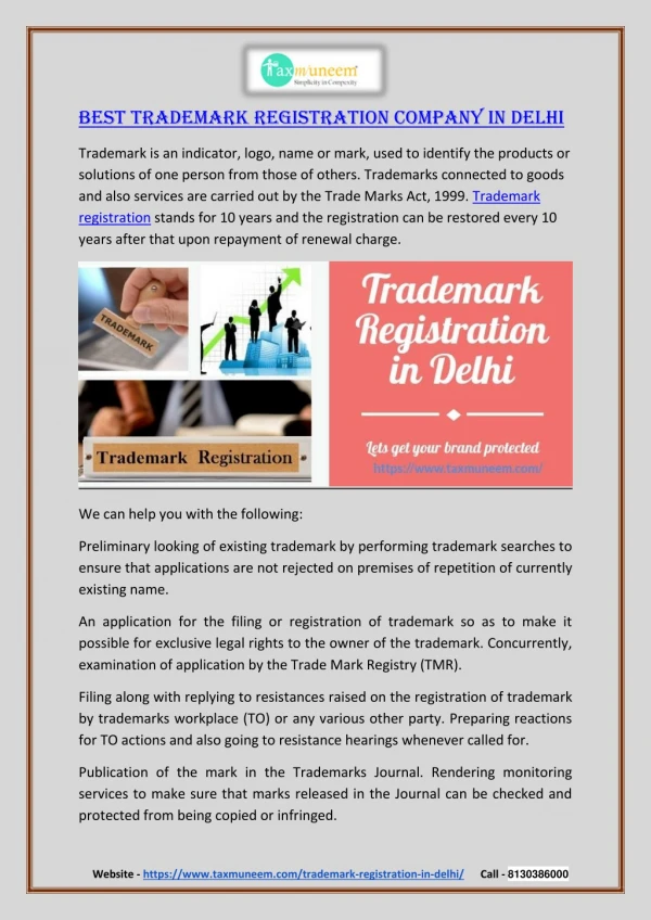 Top Trademark Registration Consultants in Delhi