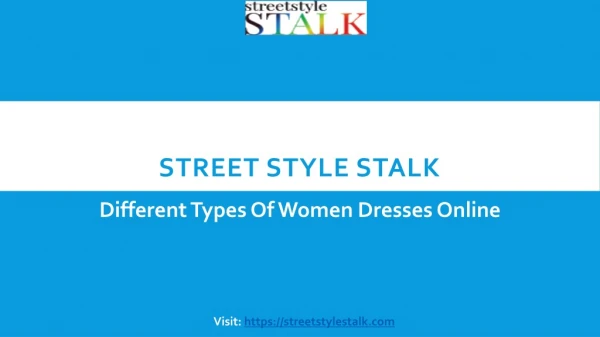 Different Types Of Women Dresses Online