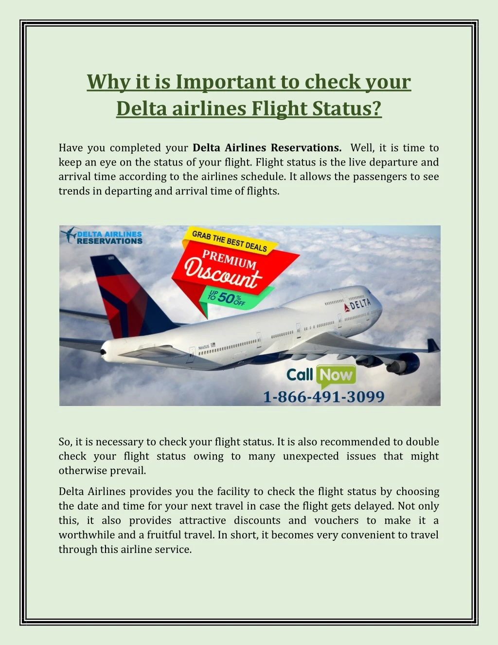 why it is important to check your delta airlines
