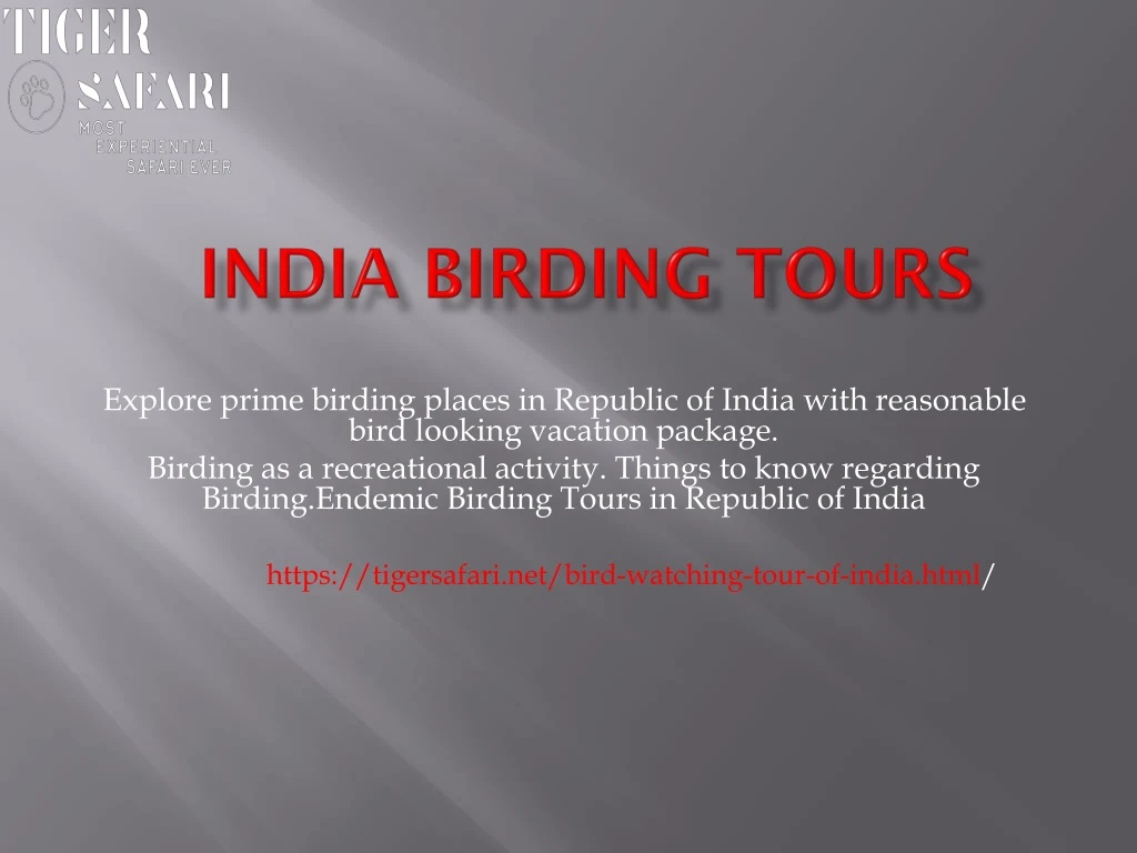 india birding tours