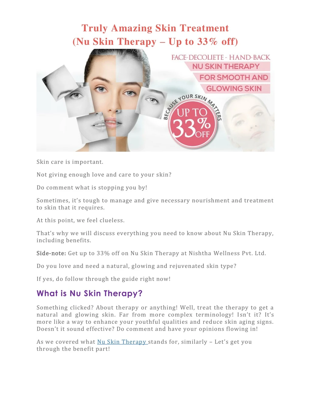 truly amazing skin treatment nu skin therapy