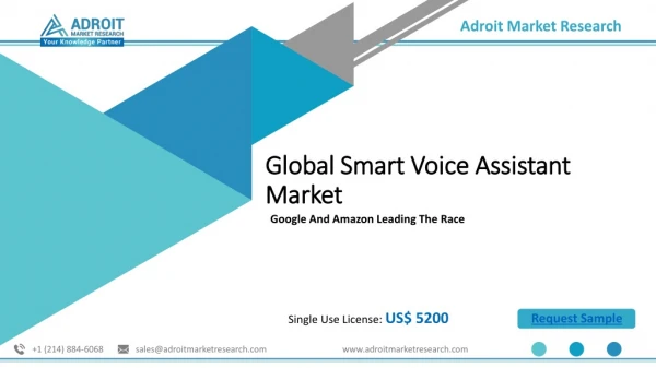 Smart Voice Assistant Market Analysis Insights, Share, Growth, Future Trends, Demand and Forecast 2025