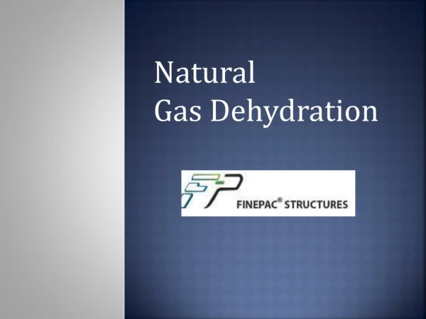 Get Information About Natural Gas Dehydration - Finepac