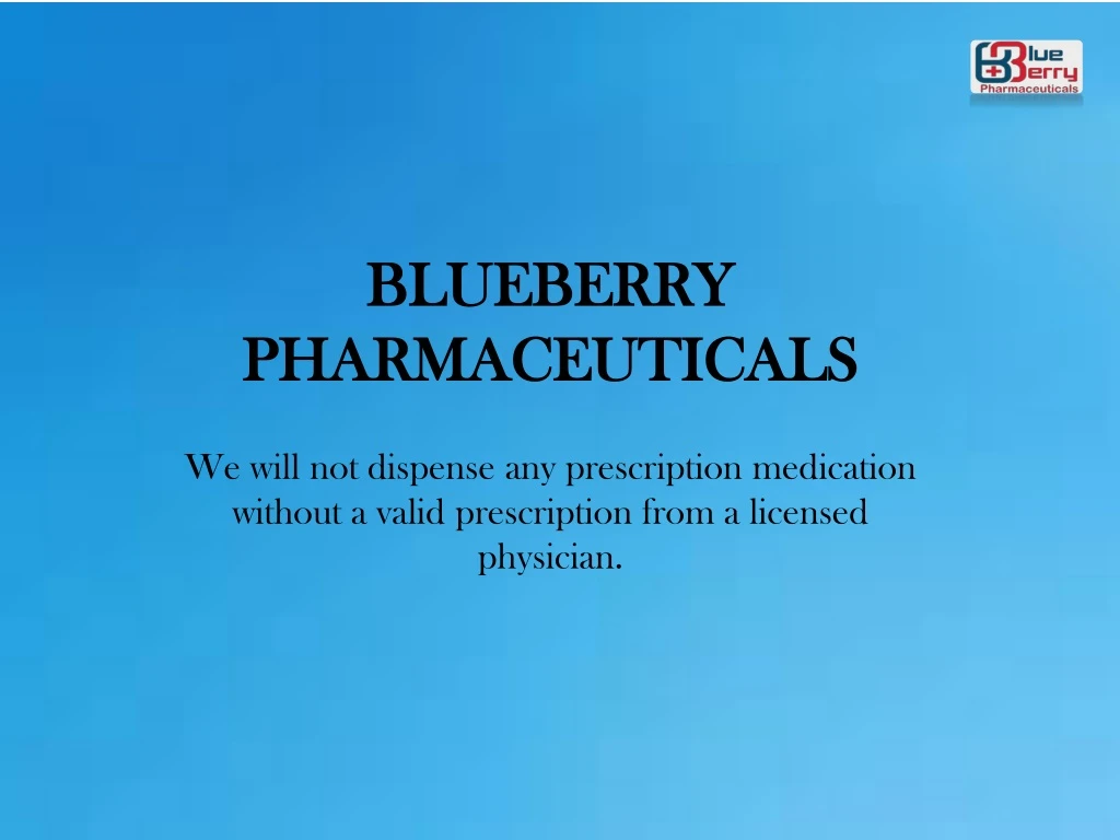 blueberry pharmaceuticals