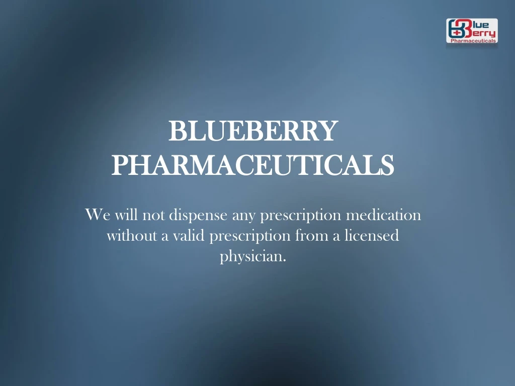 blueberry pharmaceuticals