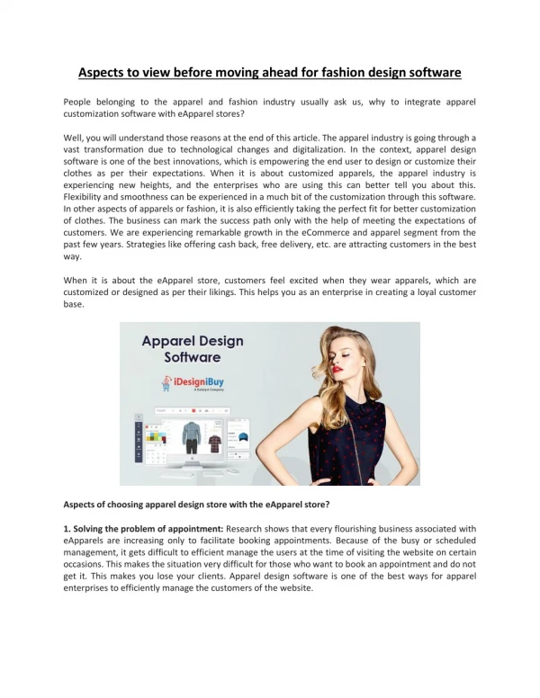 Aspects to view before moving ahead for fashion design software