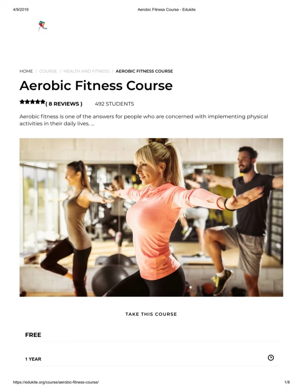 Aerobic Fitness Course - Edukite