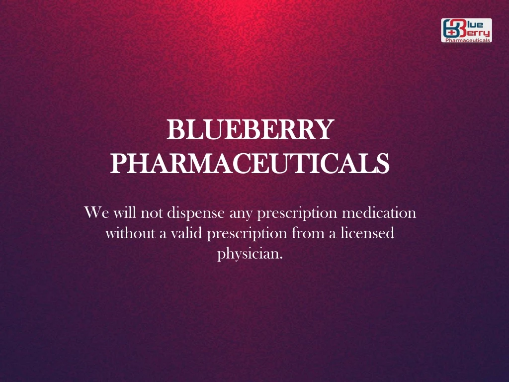 blueberry pharmaceuticals