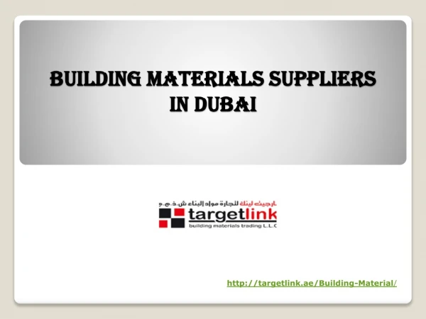 BUILDING MATERIALS SUPPLIERS IN DUBAI
