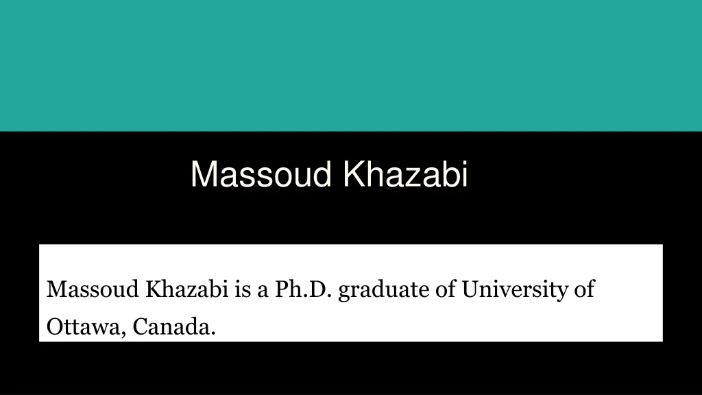 massoud khazabi