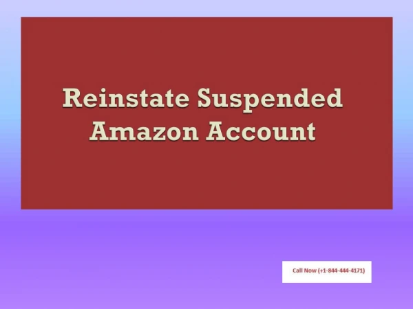 Reinstate Suspended Amazon Account