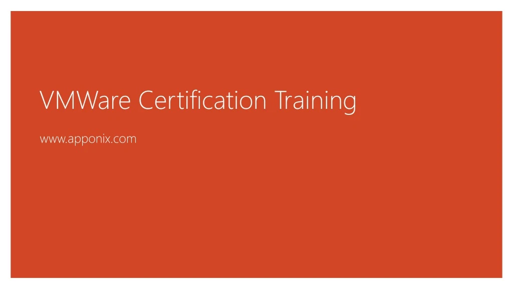 vmware certification training