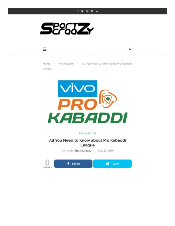 Pro kabaddi league