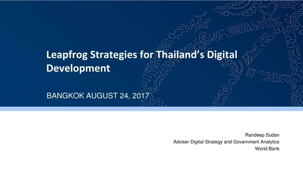 leapfrog strategies for thailand s digital development