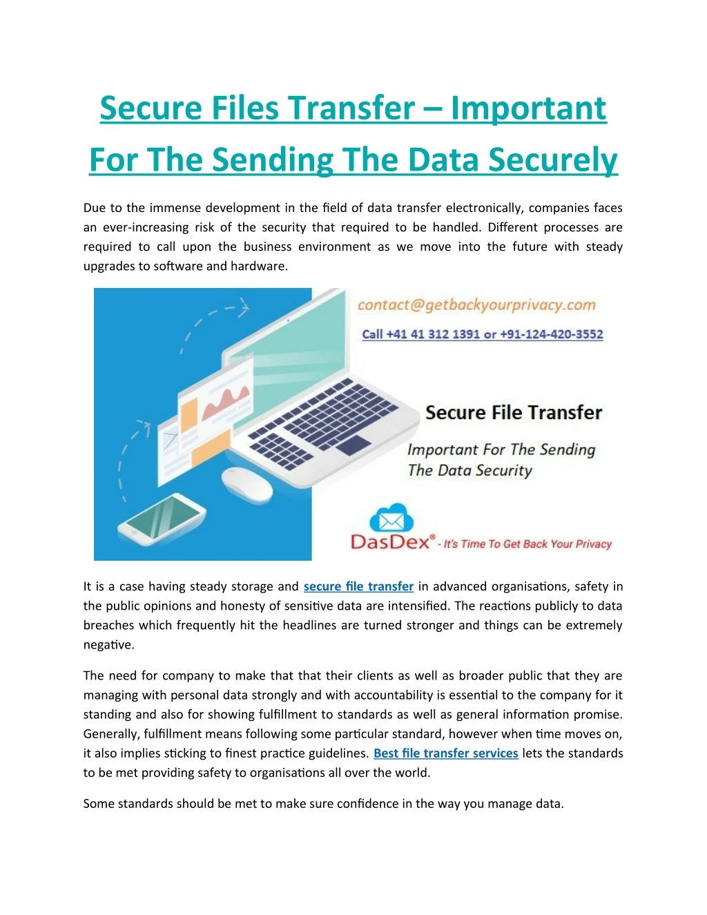 secure files transfer important for the sending