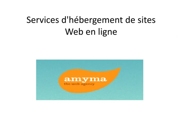 Services d'hébergement de sites Web en ligne