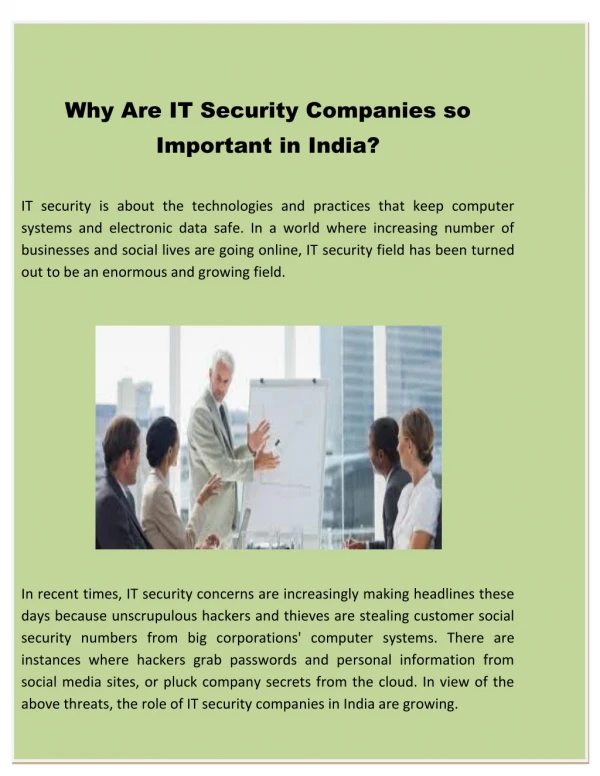 IT security companies in Hyderabad