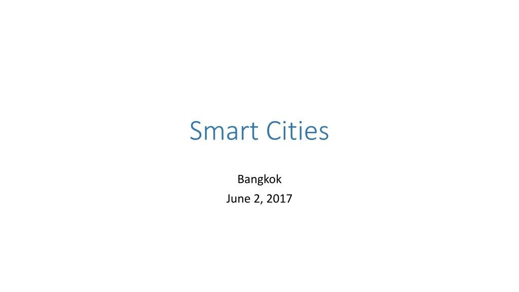 smart cities