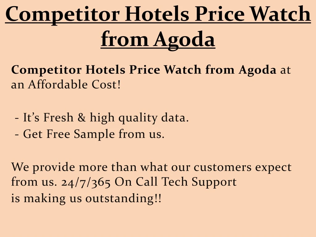 competitor hotels price watch from agoda