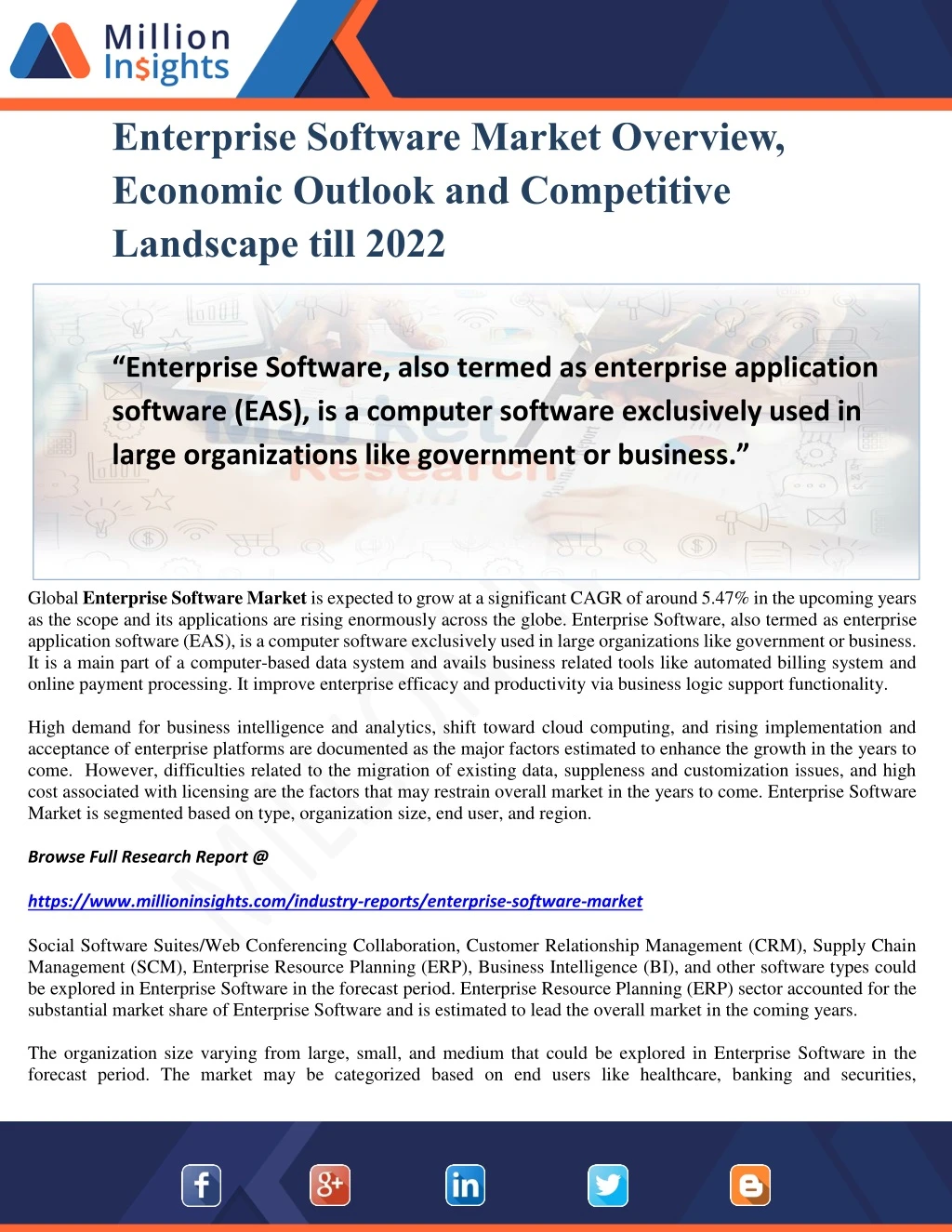enterprise software market overview economic
