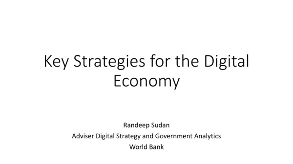 Key Strategies for the Digital Economy