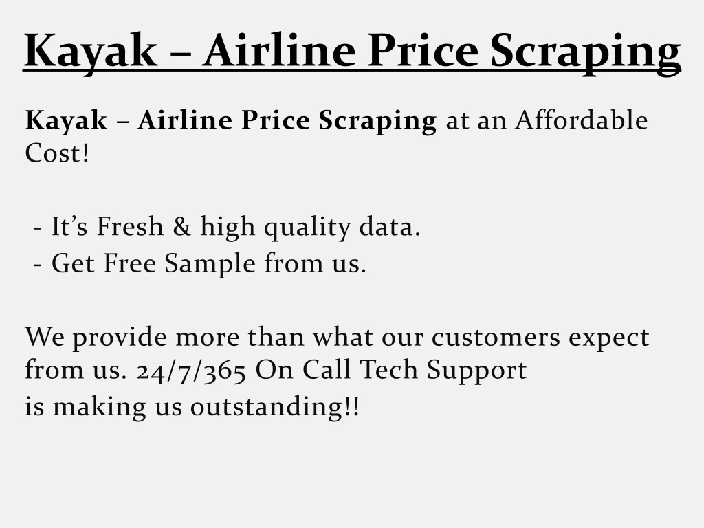 kayak airline price scraping