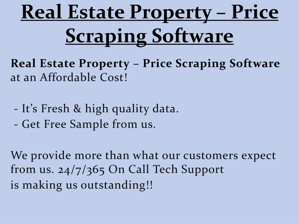 real estate property price scraping software