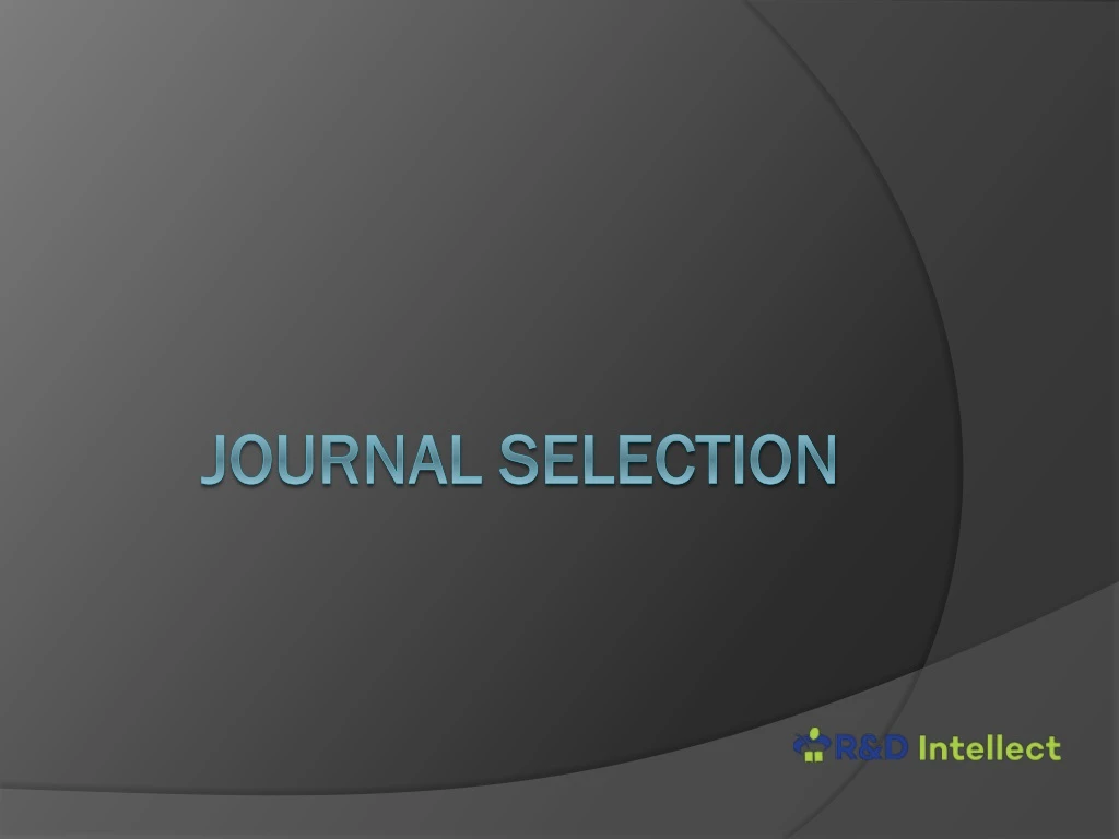 journal selection