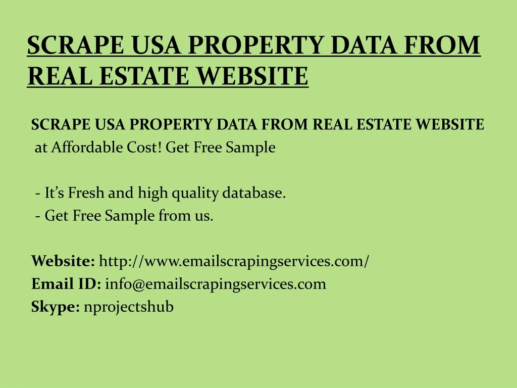 scrape usa property data from real estate website