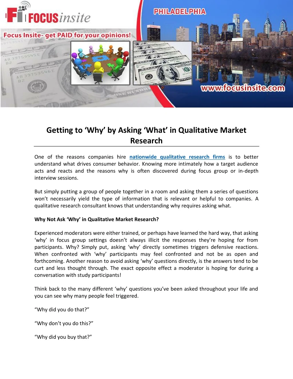 getting to why by asking what in qualitative