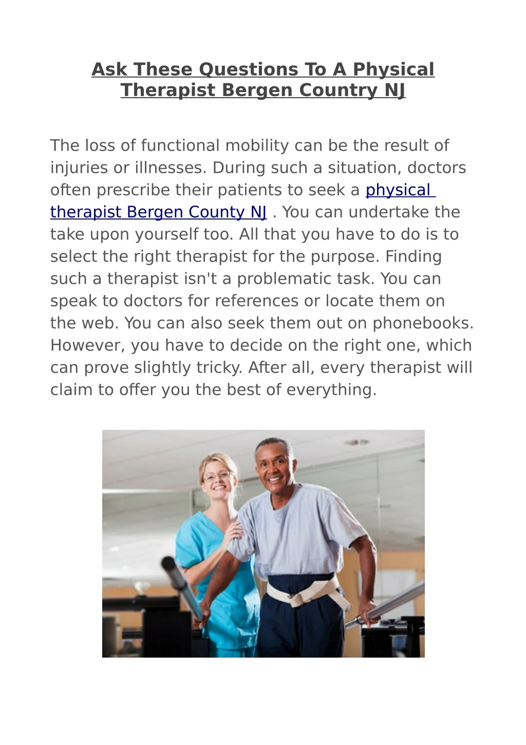 ask these questions to a physical therapist