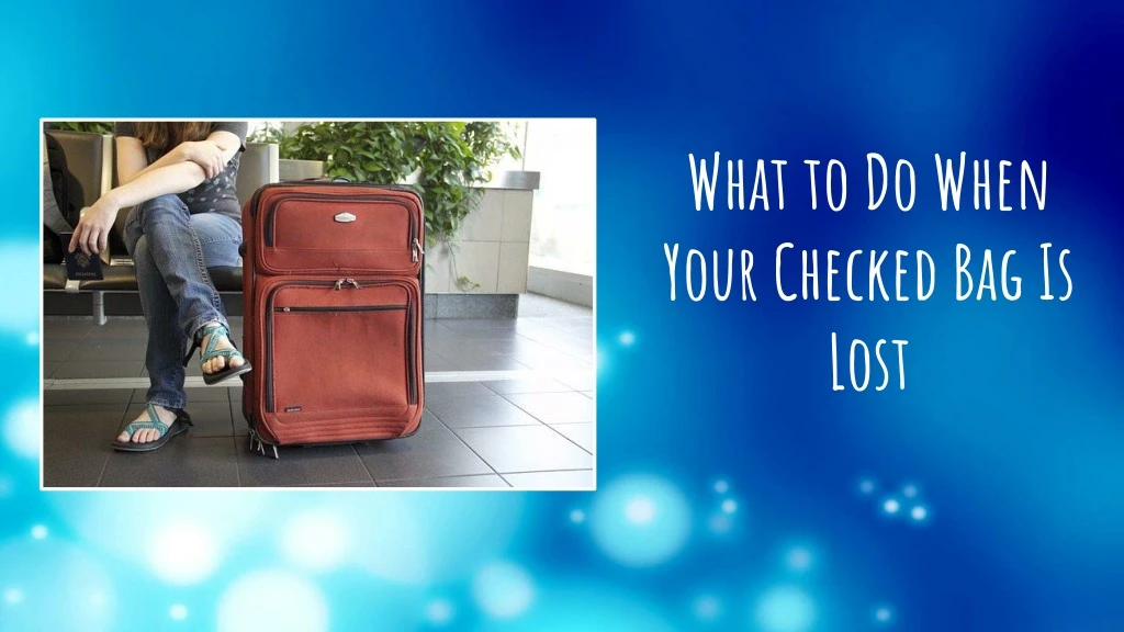what to do when your checked bag is lost
