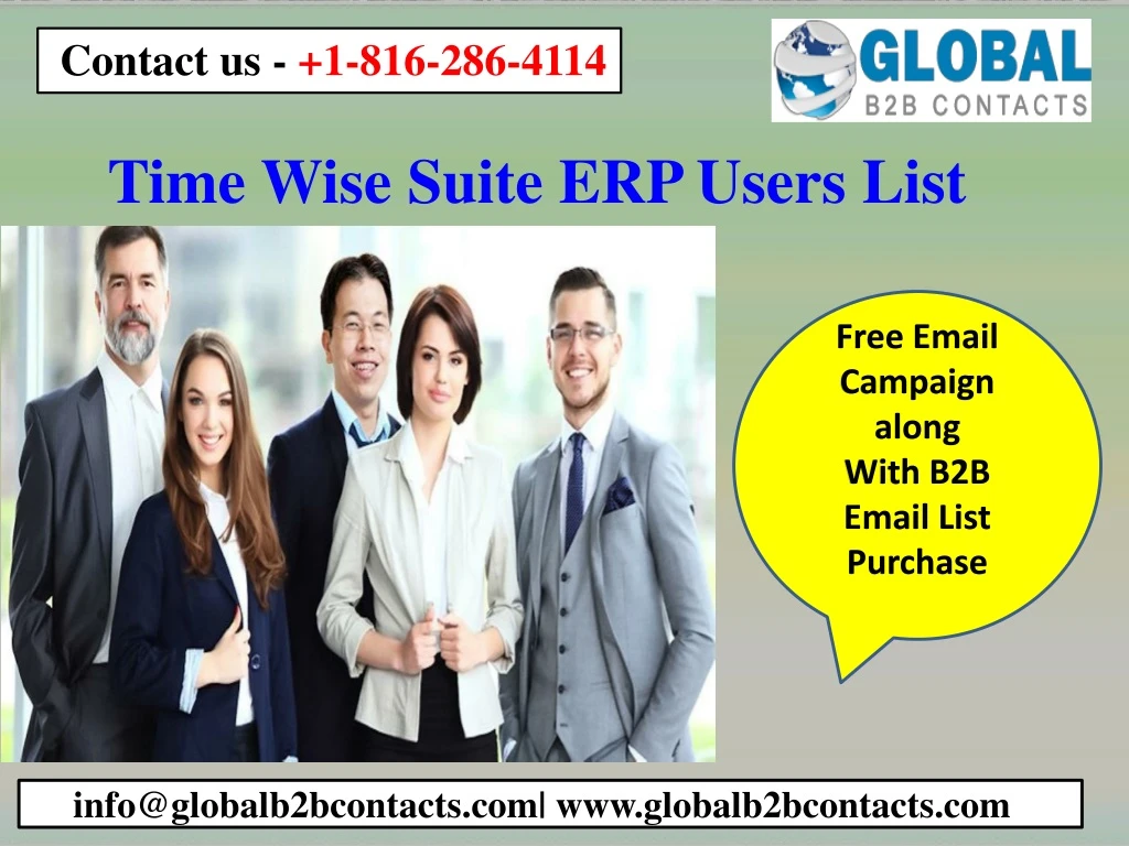 time wise suite erp users lis t