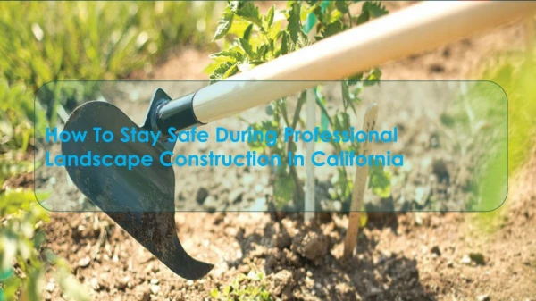 How To Stay Safe During Professional Landscape Construction In California