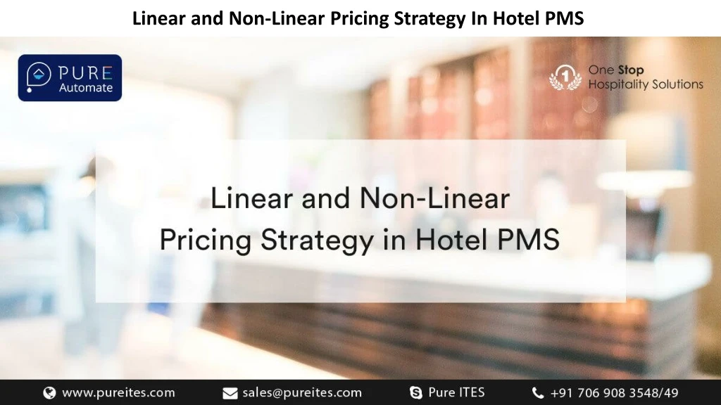 linear and non linear pricing strategy in hotel
