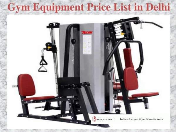 Gym Equipment Price List in Delhi