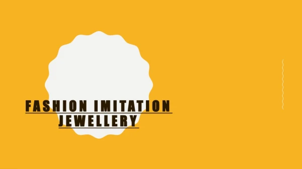 Fashion imitation Jewelry with Latest 10 Designs