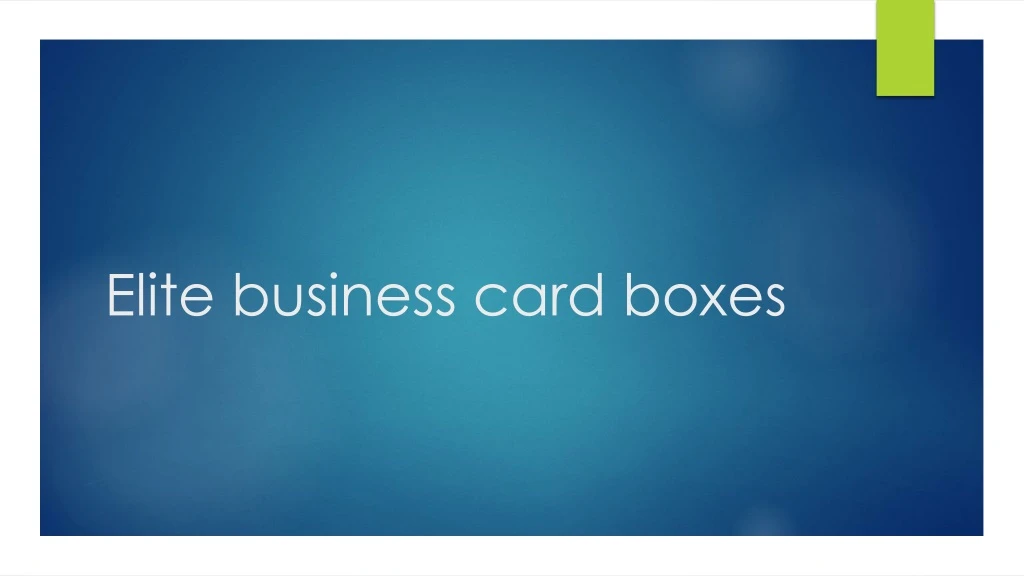 elite business card boxes