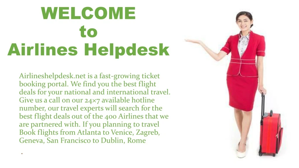 welcome to airlines helpdesk