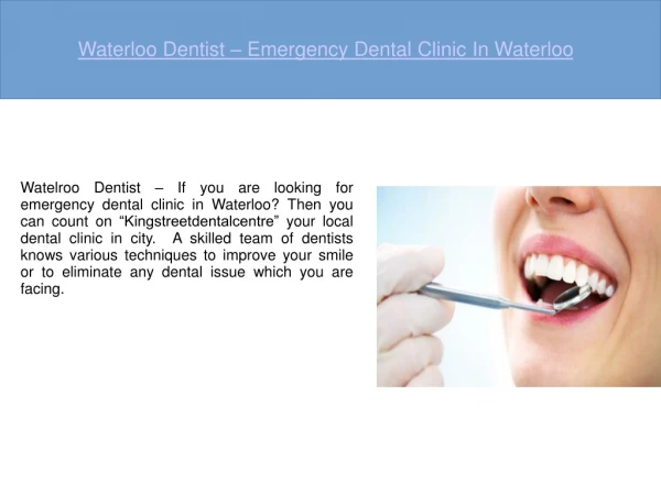 Waterloo Dentist