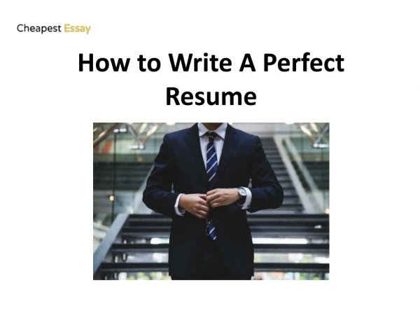 How To Write A Perfact Resume