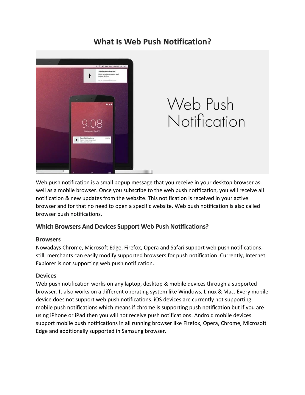 what is web push notification