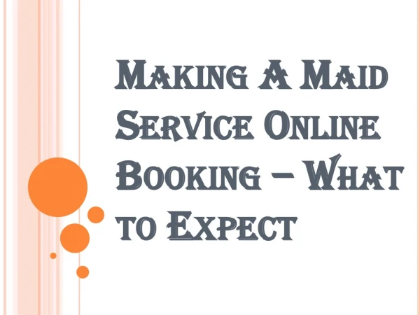 How to Do the Right Maid Service Online Booking