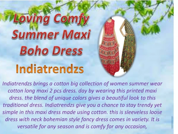 Loving Comfy Summer Maxi Boho Dress